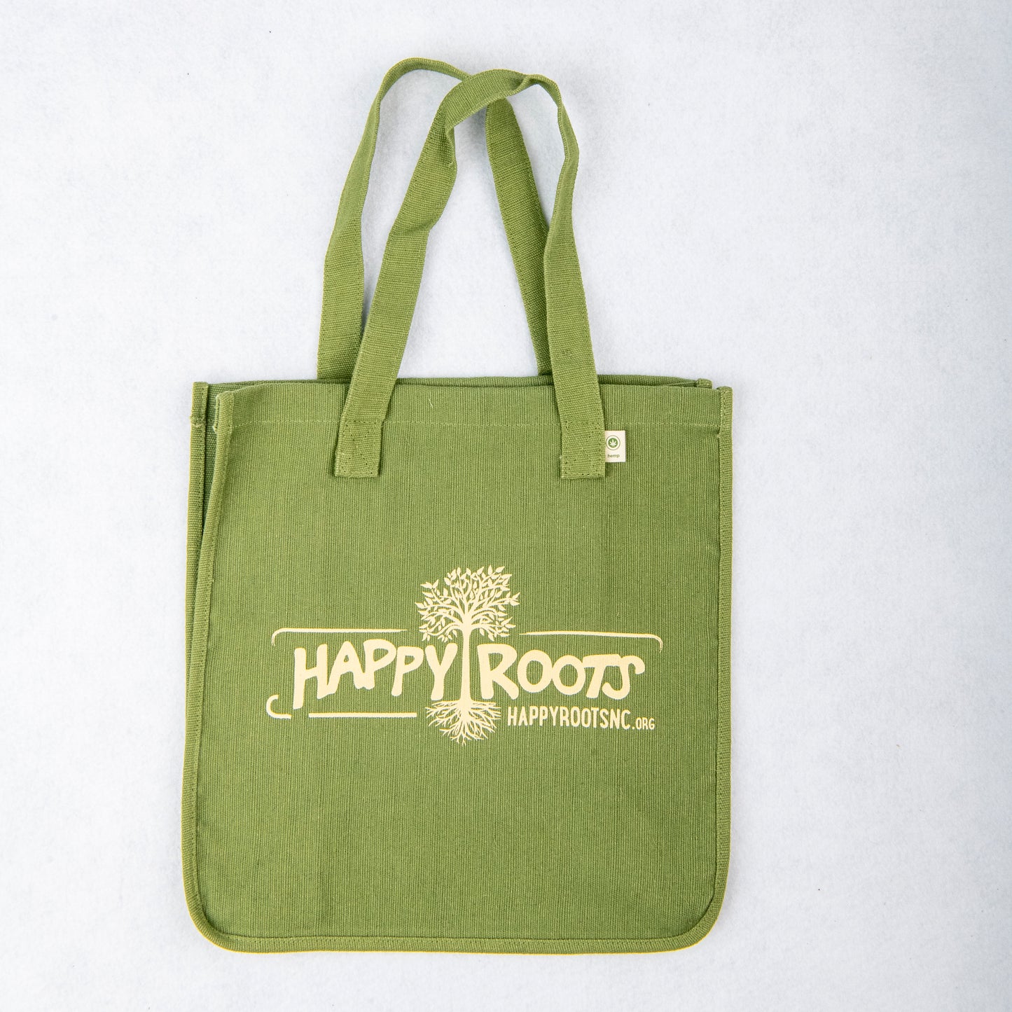 LARGE HAPPY ROOTS HEMP TOTE BAG