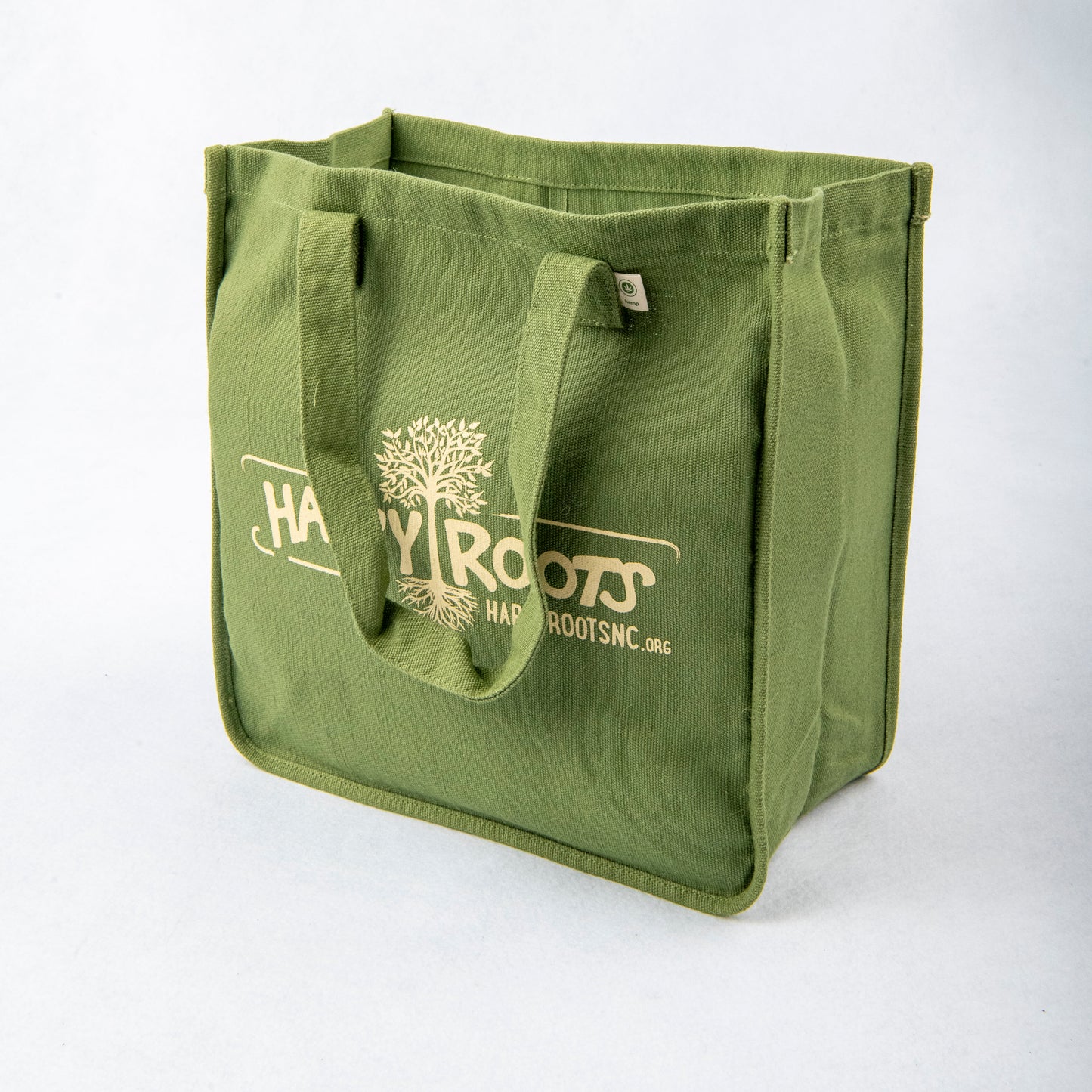 LARGE HAPPY ROOTS HEMP TOTE BAG