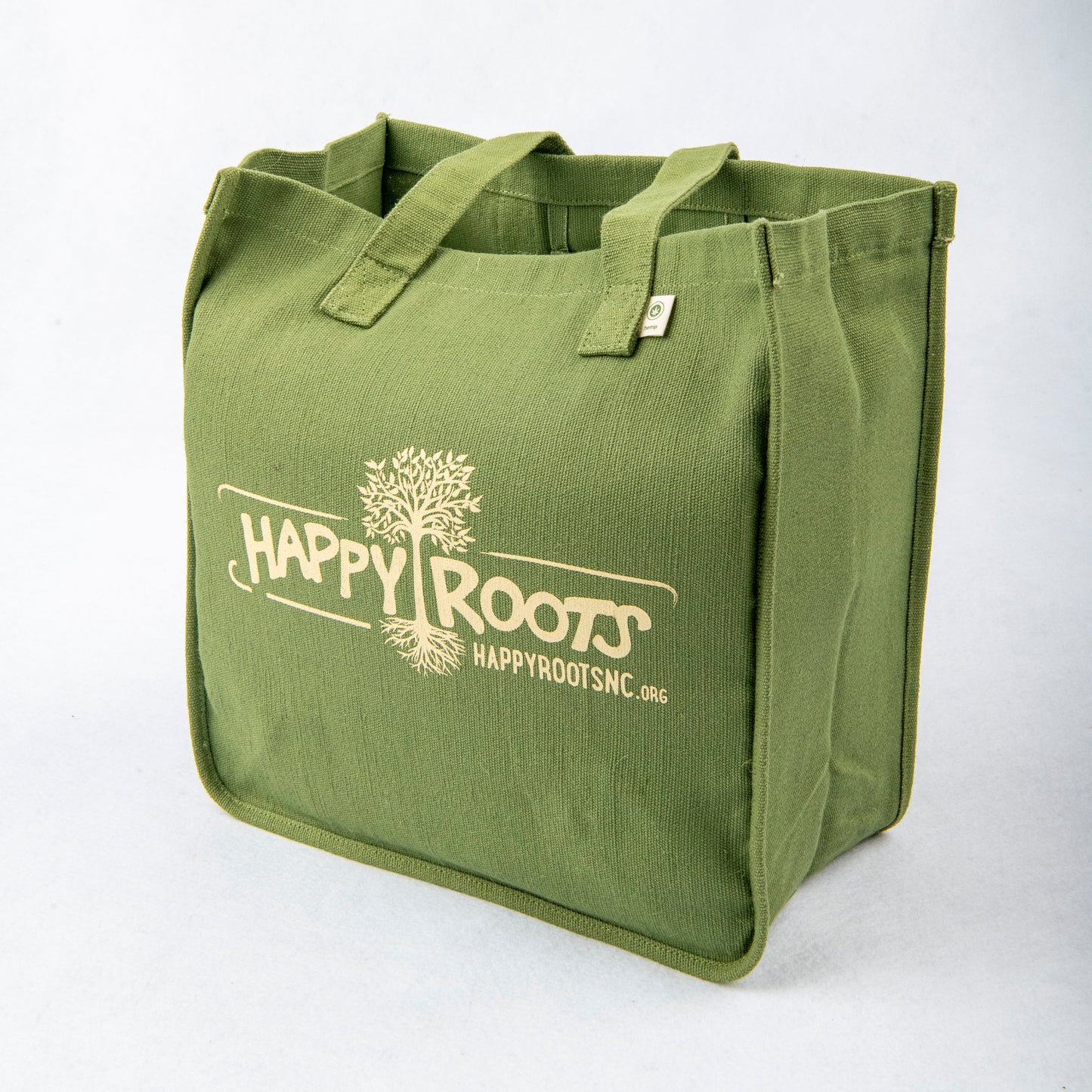 LARGE HAPPY ROOTS HEMP TOTE BAG